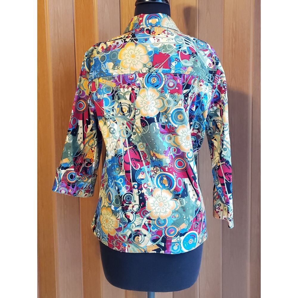 Zuriel size S/M button up colorful jacket - Picture 4 of 5